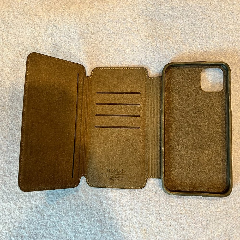 Apple iPhone 11 Pro Max Nomad Horween Leather cases (1 tri fold, one standard)